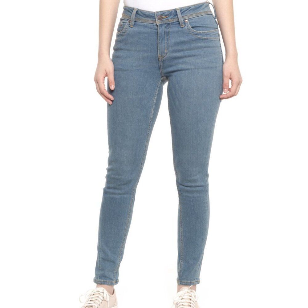 Prana Soma Skinny Jeans Medium Wash Classic Blue Stretch Denim Size 4 27